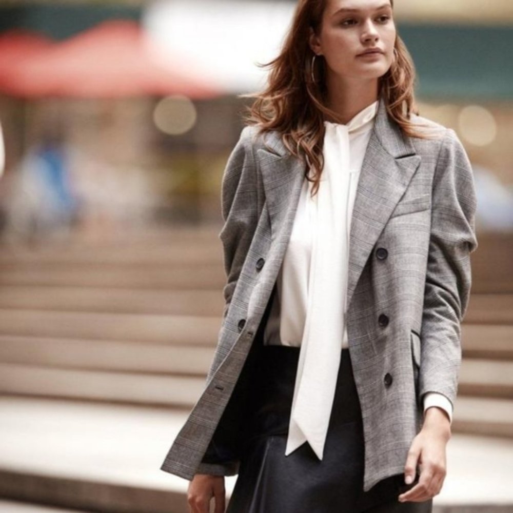 Joie Tomika Blazer in Caviar Multi Plaid